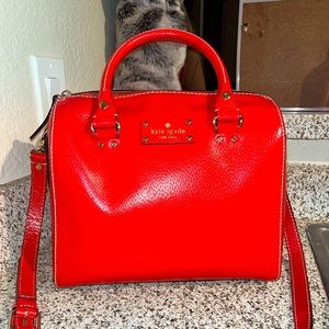 Kate Spade medium red top handle purse